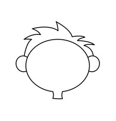 Download Outlined little boy anime hair style Royalty Free Vector
