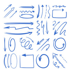Set of doodle arrows Royalty Free Vector Image