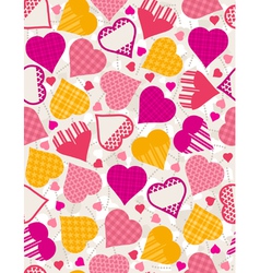 Valentines background with color hearts Royalty Free Vector