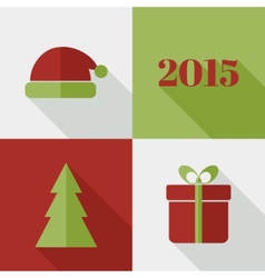 Greeting card with Christmas trees Royalty Free Vector Image