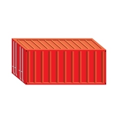 Cartoon container delivery hanging Royalty Free Vector Image