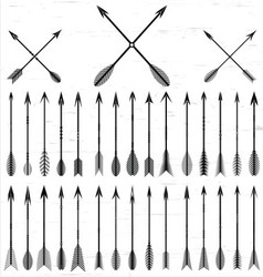 Arrow Silhouette Set Royalty Free Vector Image