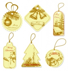 Set of labels for Christmas and New Year Vector Image