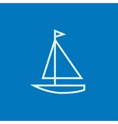 sailboat line icon vector sailboat icon vector sailboat drawn in
