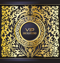 Golden vintage floral Royalty Free Vector Image