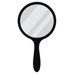 Download Silhouette of antique mirror Royalty Free Vector Image