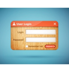 Login form Royalty Free Vector Image - VectorStock