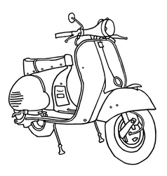 Motor Scooter Royalty Free Vector Image Motor Scooter Royalty Free Vector Image