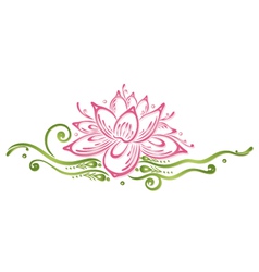 Lotus flower border Royalty Free Vector Image - VectorStock