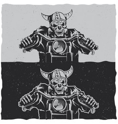 Skeleton Riding Motorcycle Royalty Free Vector Image