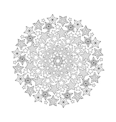 Download Coloring page with anchor in wave mandala Vector Image