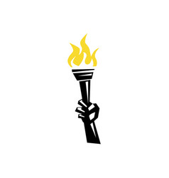 Hand Holding Torch Royalty Free Vector Image - VectorStock
