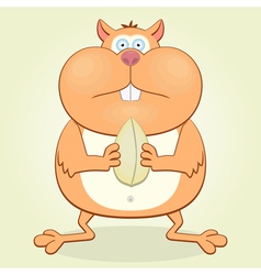 Cute hamster cartoon Royalty Free Vector Image