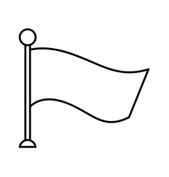Download White blank Flag on Stick Royalty Free Vector Image