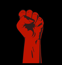 Red clenched fist Royalty Free Vector Image - VectorStock