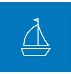 sailboat vector square button sailboat vector sailboat line icon