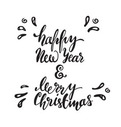 Calligraphic christmas lettering Royalty Free Vector Image