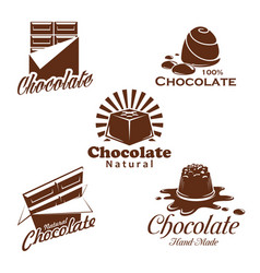 Download Logo with natural chocolate candy Royalty Free Vector Image