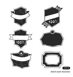 Hand-drawn banners set Royalty Free Vector Image