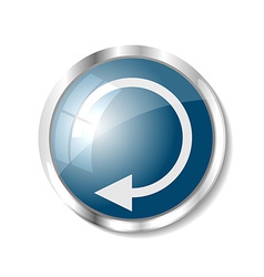 Blue web button vector