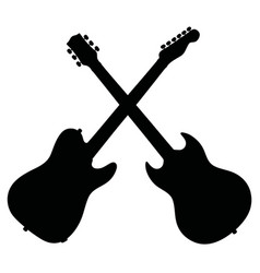 Download Electric guitar silhouette Royalty Free Vector Image