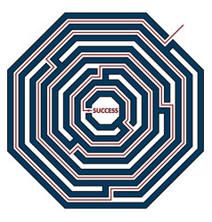 Logic puzzle game with octagonal labyrinth Vector Image