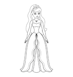 Download Beautiful princess girl in ancient dress Vector Image