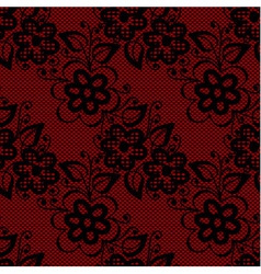 Seamless white lace on blue background Royalty Free Vector