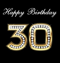 Download Happy 30th birthday Royalty Free Vector Image - VectorStock