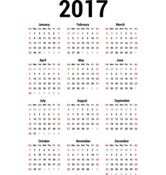 Calendar 2018 Royalty Free Vector Image - VectorStock