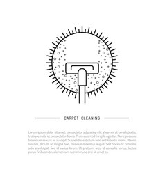 Set of retro carpet cleaning labels and emblems Vector Image