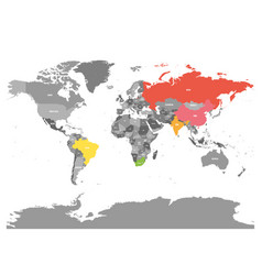 World map with highlighted member countries Vector Image