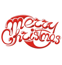 Merry Christmas Lettering Royalty Free Vector Image