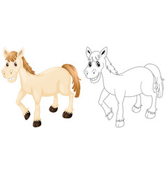 animal outline for happy horse vector