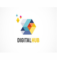 creative digital colorful logo collection vector image colorful logos