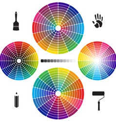Color wheel circular circle palette Royalty Free Vector