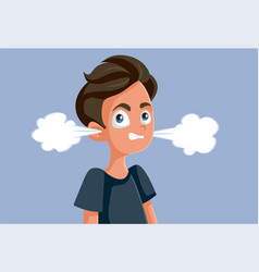 Angry Teen Boy Cartoon Royalty Free Vector Image