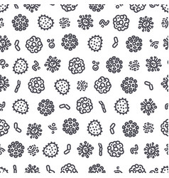 Virus bacteria germ characters seamless pattern Vector Image