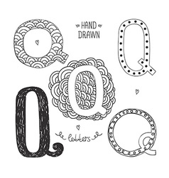 Hand drawn alphabet Royalty Free Vector Image - VectorStock