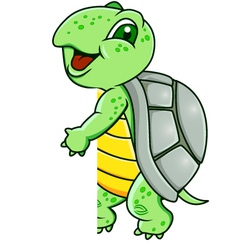 Download Mother and baby turtle Royalty Free Vector Image