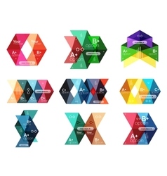 Colorful origami paper graph infographic Royalty Free Vector Image ...
