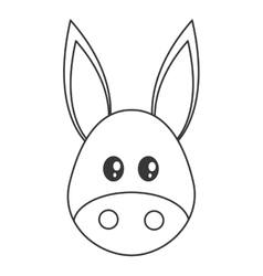 Smiling donkey head Royalty Free Vector Image - VectorStock