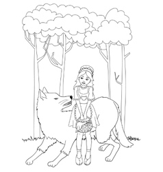 fairy tale lumberjack coloring page royalty free vector