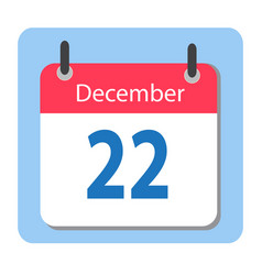 Calendar sign icon december month symbol Vector Image