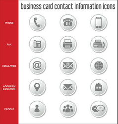 Business card icons home phone address Royalty Free Vector