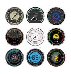 Speedometer for car tachometer gauge cartoon icon Vector Image