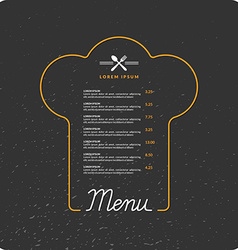 Restaurant Menu Design on Chalkboard Background Vector Image