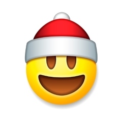 Holiday emoticon set icons Christmas emoji symbol Vector Image