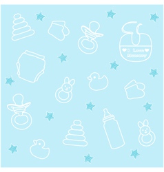 Baby handprint wallpaper Royalty Free Vector Image