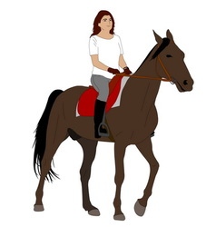 Download Riding horses Royalty Free Vector Image - VectorStock